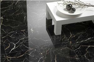 Iran Nero Laurent Black Gold Marble Polished Wall