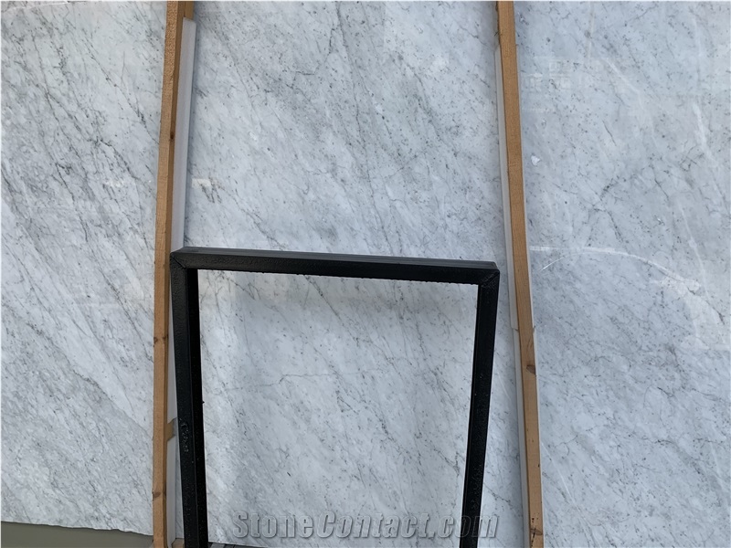 Italy Bianco Carrara White Marble Slabs Tiles Bathroom