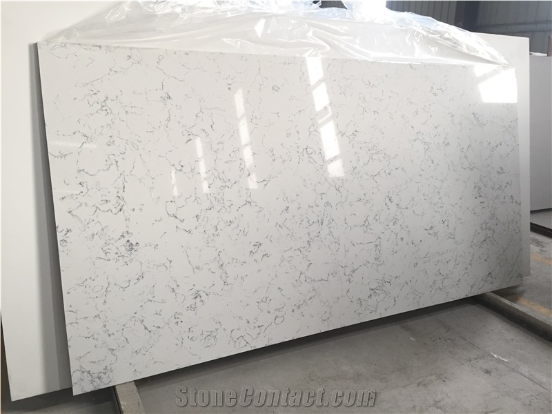 Venus Carrara Artificial Quartz Slab for Kitchen Countertop