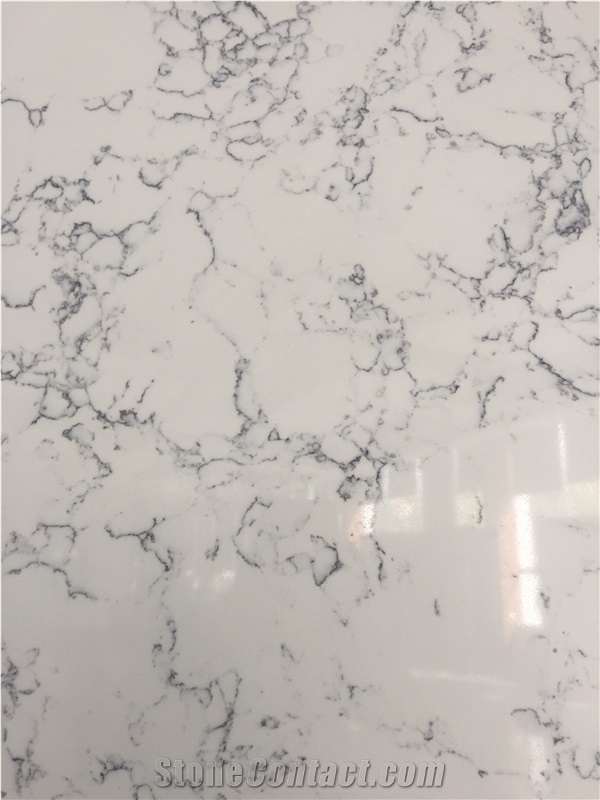 Venus Carrara Artificial Quartz Slab for Kitchen Countertop