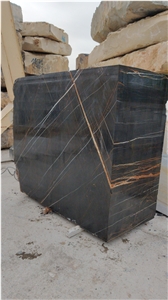 Noir Aziza Marble Block- Black Sahara Marble Blocks