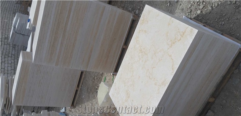 New Sunny Beige Marble Tiles, Slabs-Resha