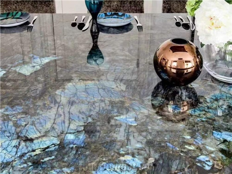 Labradorite Green Stone for Countertop