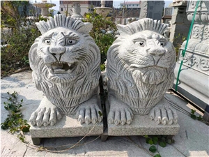 Cheap Street Lions Sculpture Granite Carving