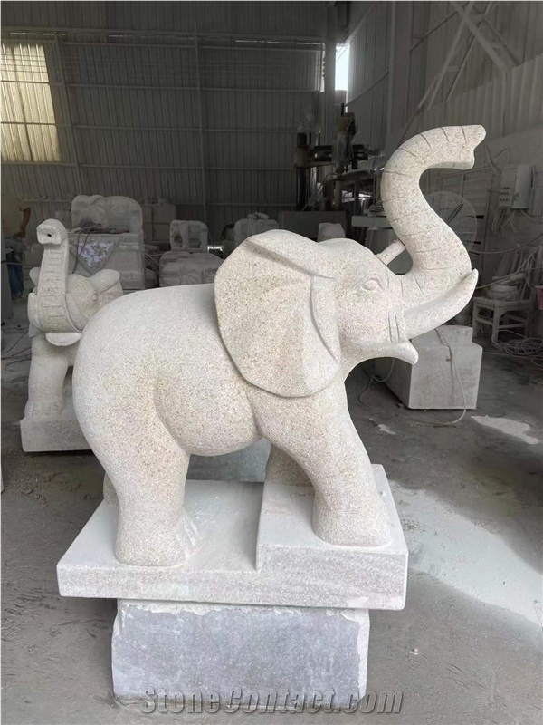 Garden Stone Animal Sculpture Elephant Statues