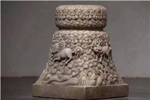 Stone Basic Pedestal Columns Decorated Pillars