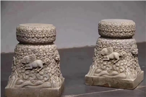 Stone Basic Pedestal Columns Decorated Pillars