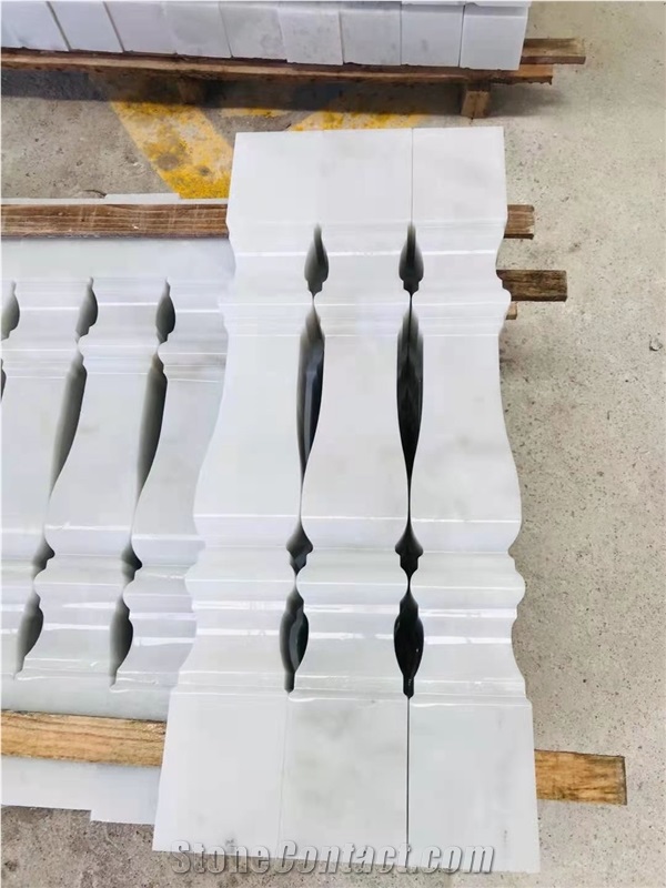 White Marble Stone Balustrade Stair Handrails