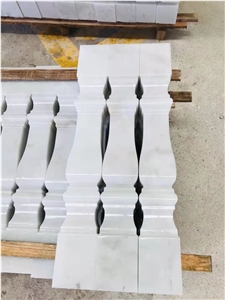 White Marble Stone Balustrade Stair Handrails White Marble Stone Balustrade Stair Handrails