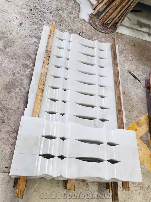 White Marble Stone Balustrade Stair Handrails