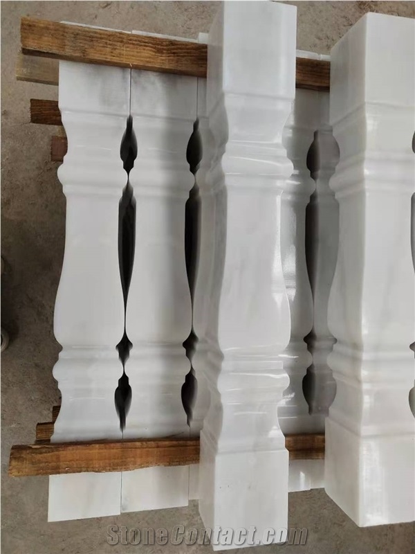 White Marble Stone Balustrade Stair Handrails