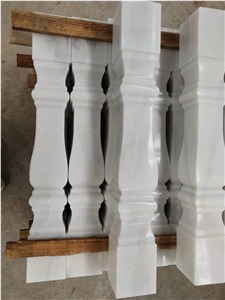White Marble Stone Balustrade Stair Handrails