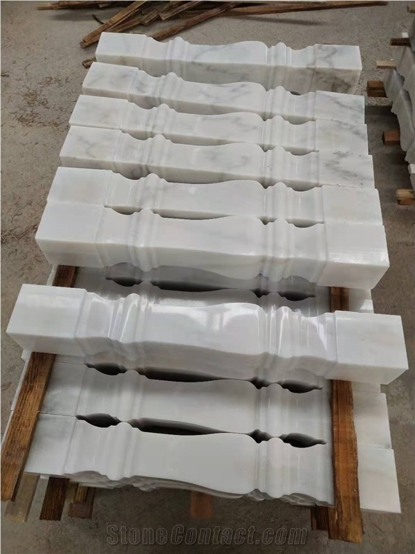 White Marble Stone Balustrade Stair Handrails