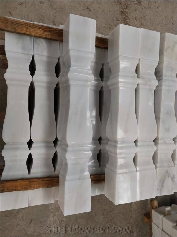 White Marble Stone Balustrade Stair Handrails
