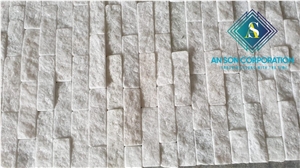 White Split Face Marble Stone Wall Panel