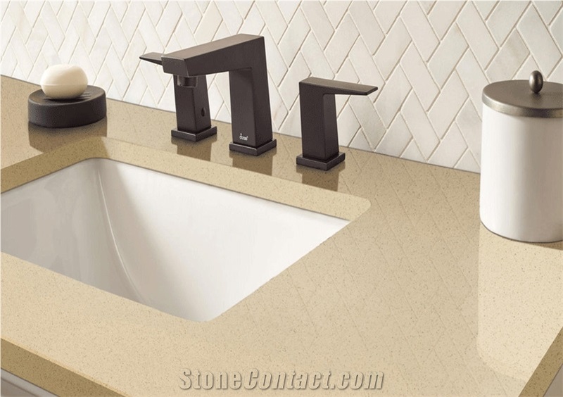 Crystal Beige Starlight Starfish White Quartz Slab