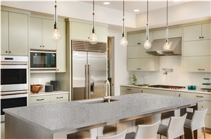 Crystal Light Grey Starlight Quartz Countertops