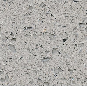 Crystal Light Grey Starlight Starfish Quartz Slabs
