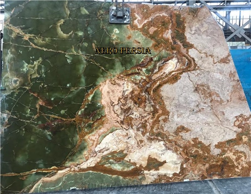 Dark Green Iranian Onyx Slabs