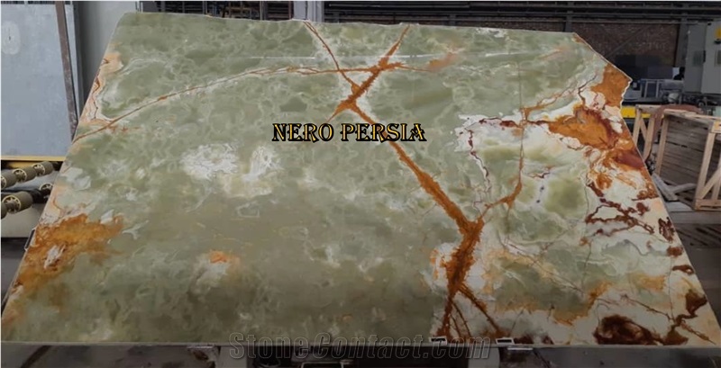 Dark Green Iranian Onyx Slabs