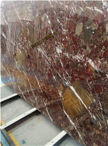 Red Green Conglomerate Slab