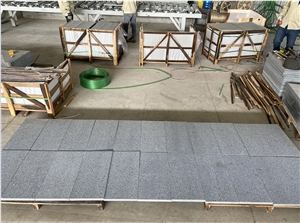 Sesame Black Granite G654-V Flamed Tiles