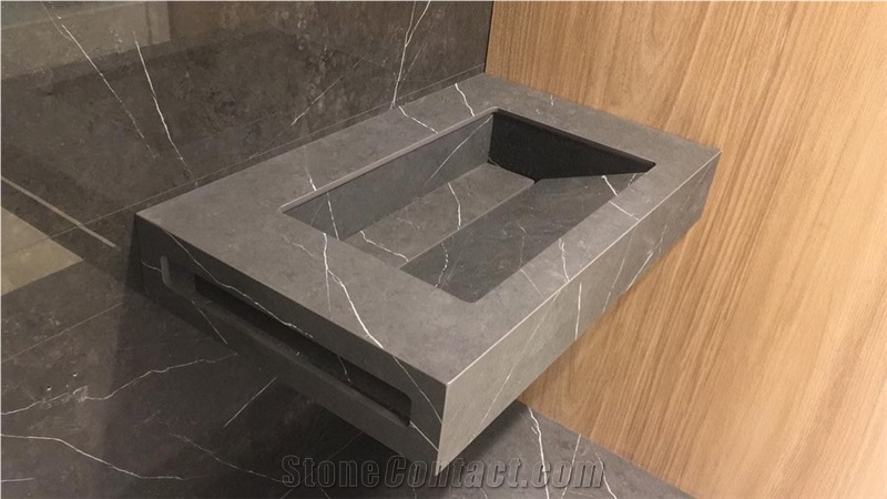 Gris Balear Marble Custom Bathroom Sink