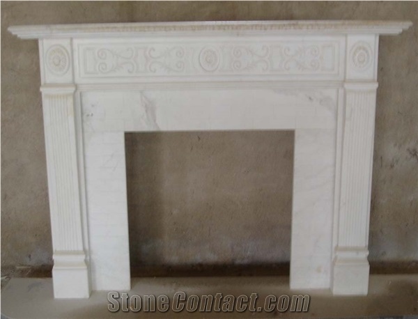Hand Carve Black Marble Fireplace Surround，Fireplace Mantels