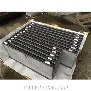 Honed Black Basalt Garden Stair Steps