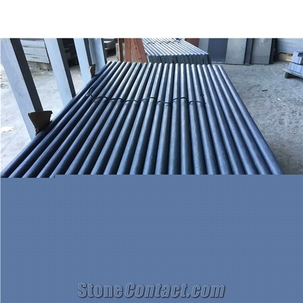 Honed Black Basalt Garden Stair Steps