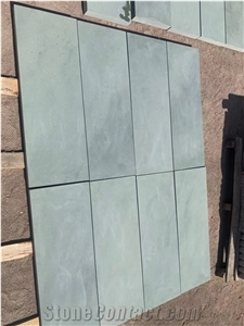 Honed Green Sandstone Wall Cladding,Exterior Garden Paving