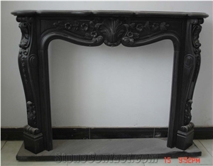 Indoor Use Fireplace Mantle, Natural Stone Marble Fireplace