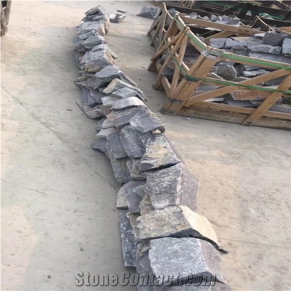 Outdoor Blue Loose Random Slate Stone Wall Cladding