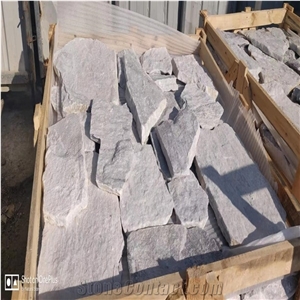 Pure White Quartzite Crazy Paver,Loose Cladding Random Stone