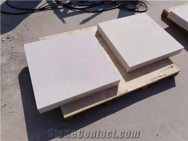 White Bush Hammed Building Decoration Marble Stone