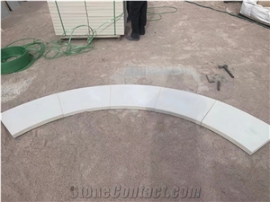 White Sandstone Sandblasted Curved Pool Coping