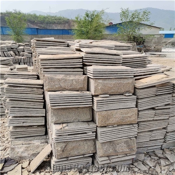 Yellow Quartzite Mushroom Retaining Wall,Stone Covering