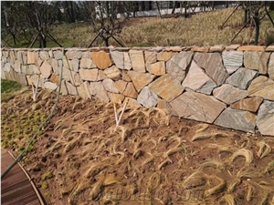 Yellow Quartzite Random Stone,Interlocking Corner