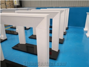 2021 Aegean Limestone White Fireplaces Mantel Uk Style