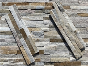 Honey Golden or Rushed Golded Panel Of Stacked Stone Honey Golden or Rushed Golded Panel Of Stacked Stone