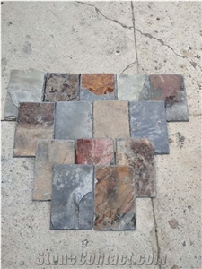 Multi-Colored Natural Slate Roofing Tiles