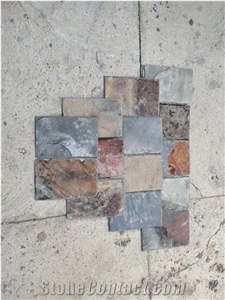 Multi-Colored Natural Slate Roofing Tiles