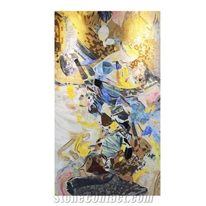 Abtract Glass Medallions,Scissors Painting for Wall