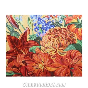 All Kinds Colors Of Chrysanthemum Glass Mosaic Art