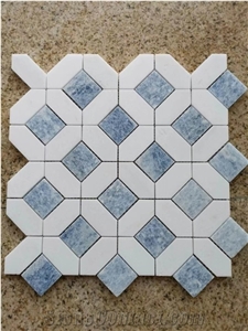 Azul Bahia, Thassos Marble Mosaics,Tiles