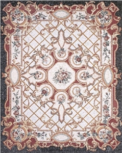Delicate Carpet Rectangle Design Marble Medallion for Floor Delicate Carpet Rectangle Design Marble Medallion for Floor
