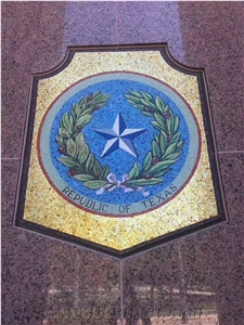 Glass Mosaics Pentagram Art Work Medallion