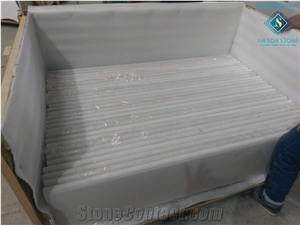 Polished Pure White Marble Stair Steps and Risers