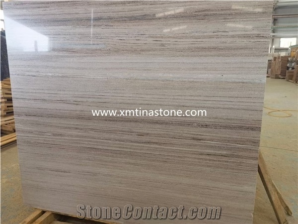 Crystal Wooden Polished Marble Tiles Slabs