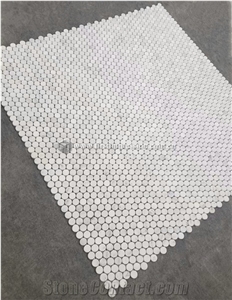 Popular Italy Carrara White Marble Mosaic Tiles